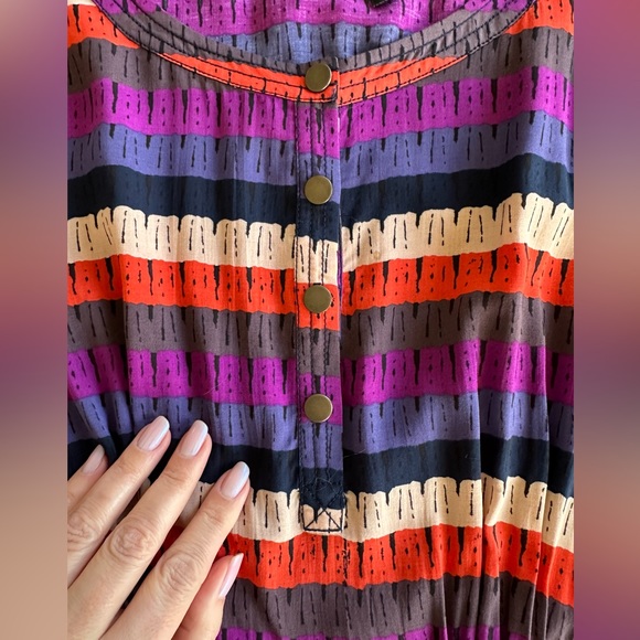 Anthropology Stripped Midi Dress Size 8 - Picture 14 of 15